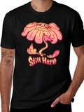 Still Here Graphic Print Black T-Shirt