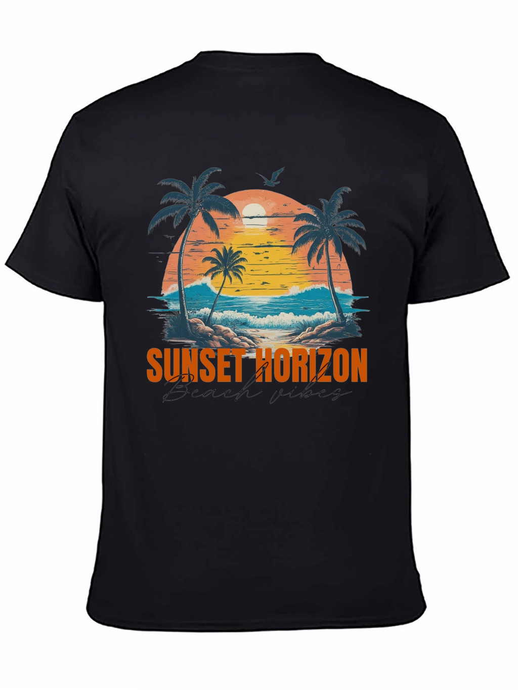 Sunset Horizon Beach Vibes Graphic T-Shirt