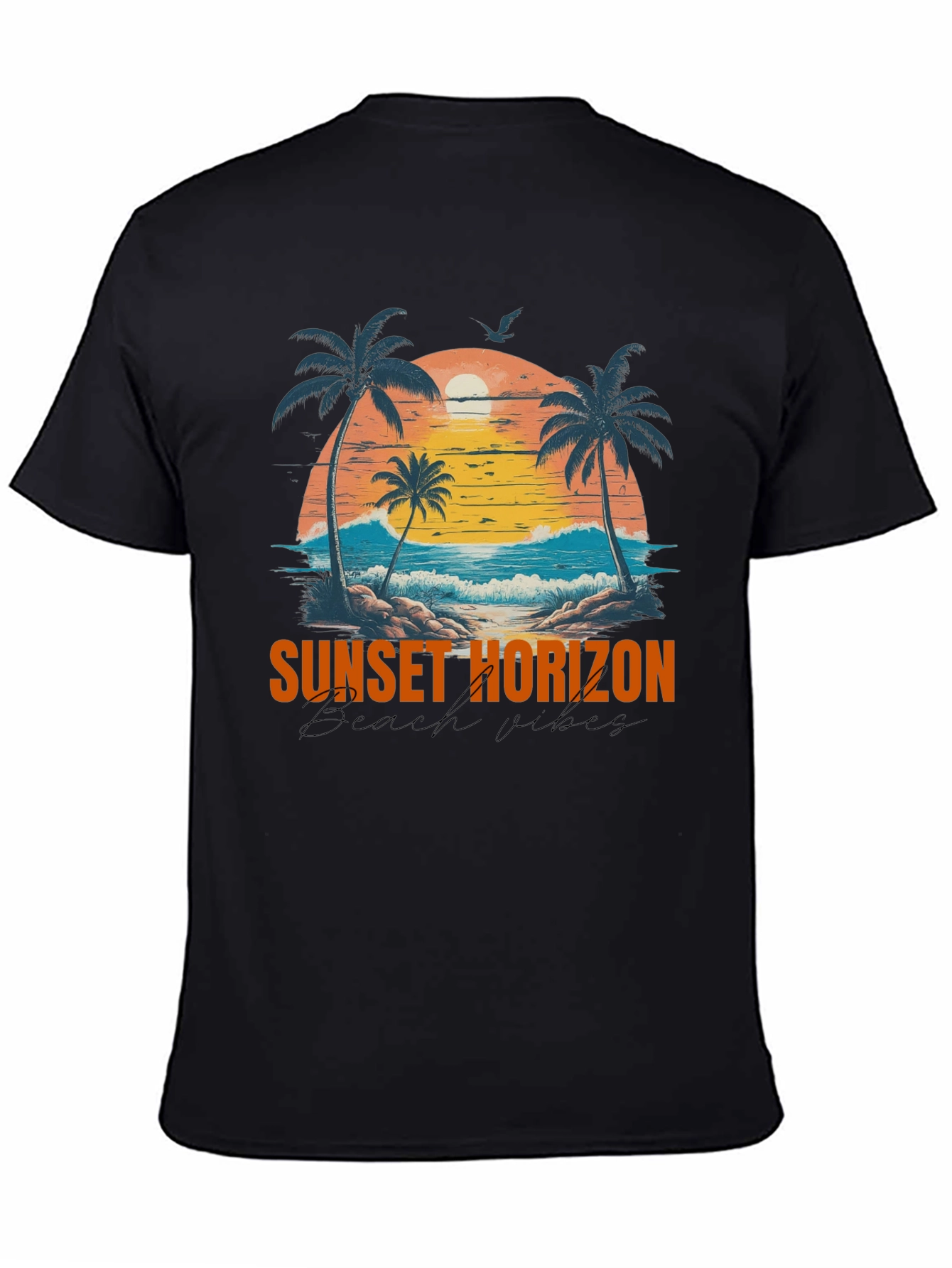 Sunset Horizon Beach Vibes Graphic T-Shirt