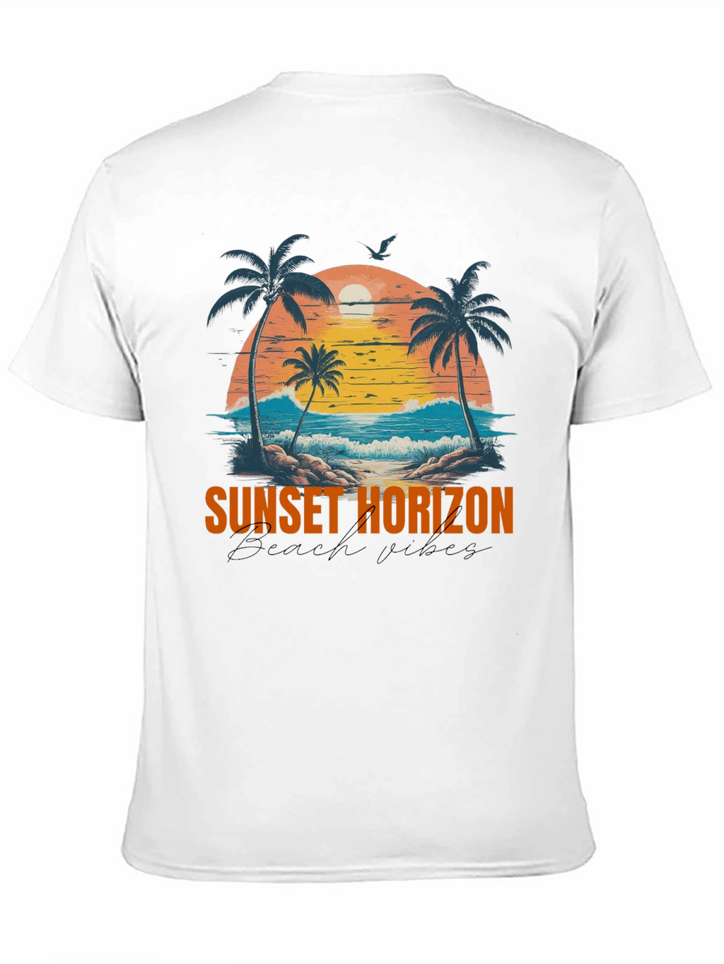 Sunset Horizon Beach Vibes Graphic T-Shirt