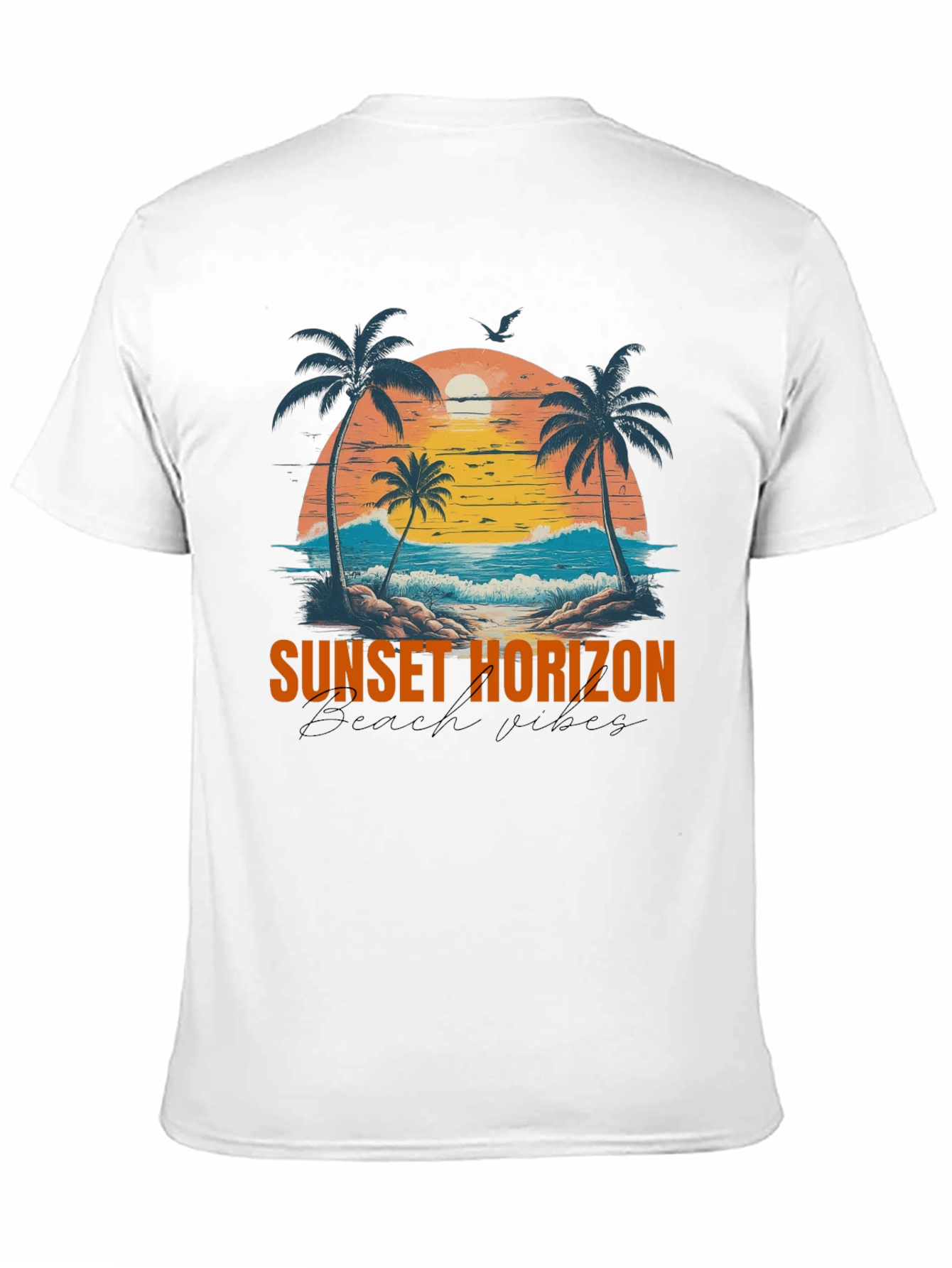 Sunset Horizon Beach Vibes Graphic T-Shirt