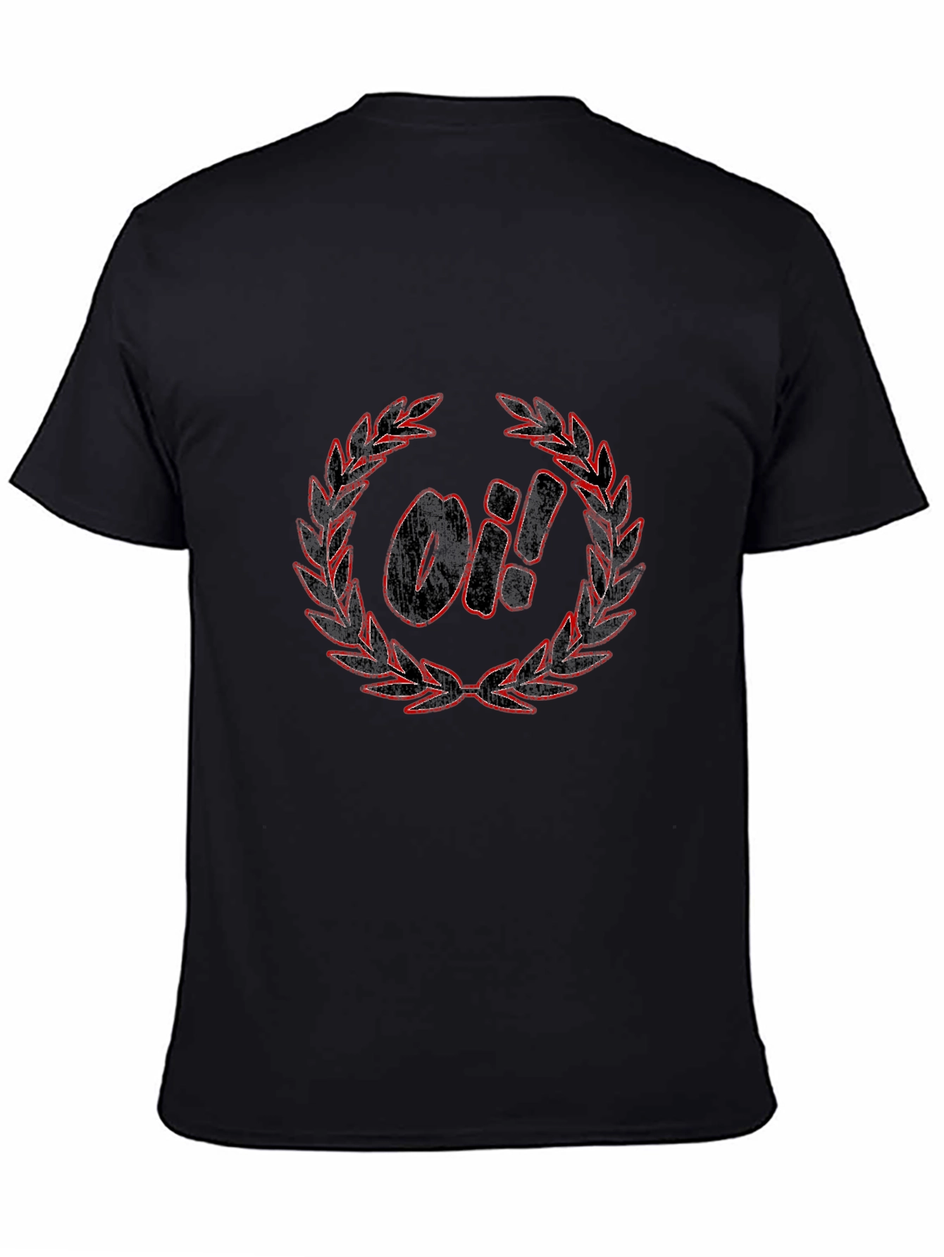 OI! Laurel Wreath Graphic T-Shirt - Black