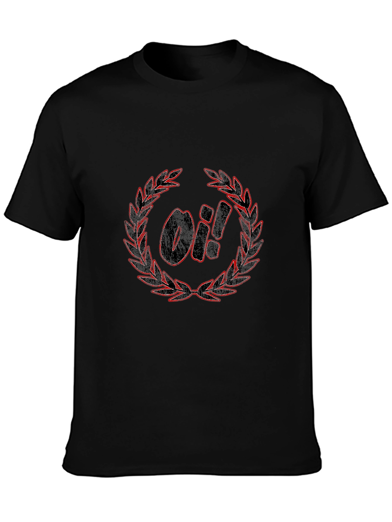 OI! Laurel Wreath Graphic T-Shirt - Black