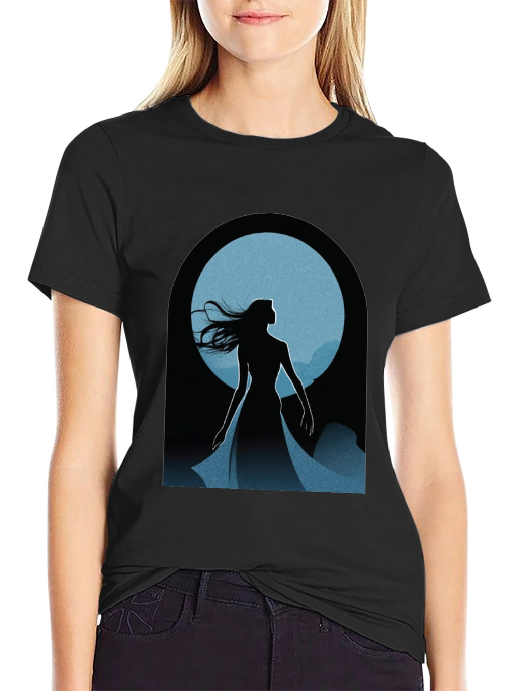 Mystic Woman Silhouette Graphic Tee
