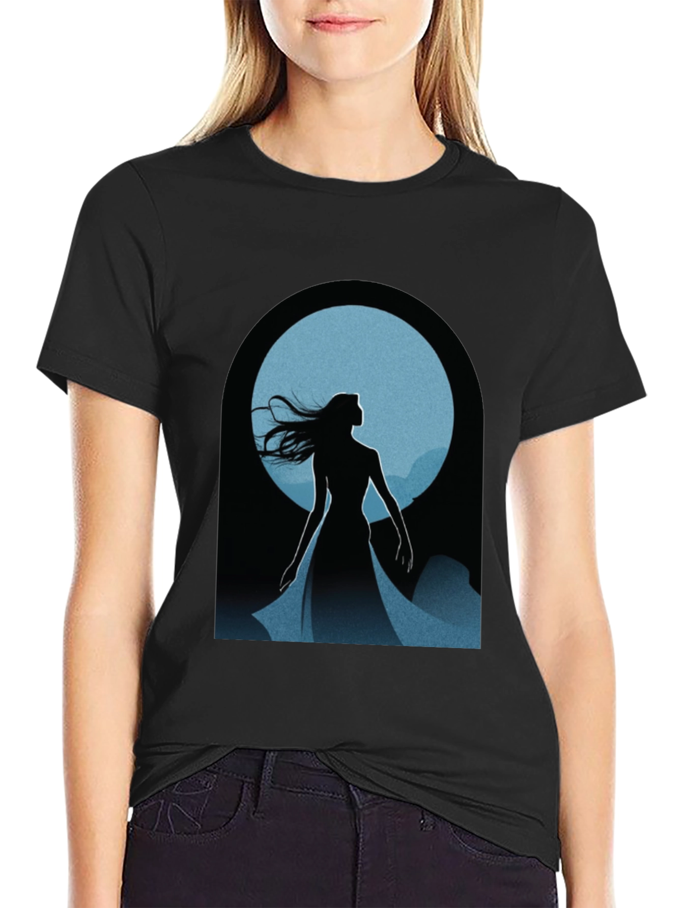 Mystic Woman Silhouette Graphic Tee