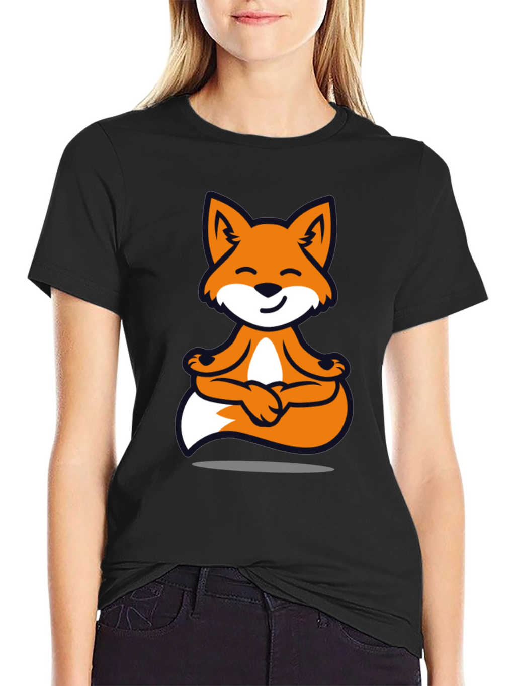 Meditating Fox T-Shirt - Zen Style