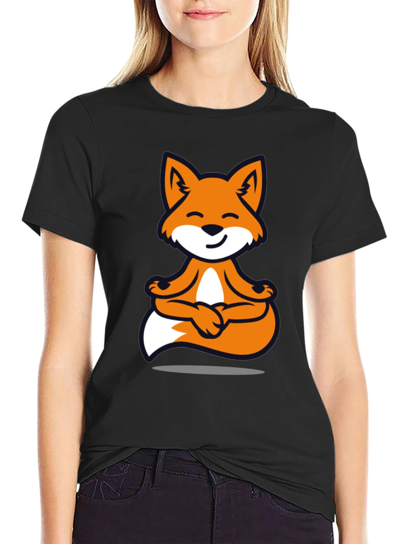 Meditating Fox T-Shirt - Zen Style