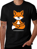 Meditating Fox T-Shirt - Zen Style