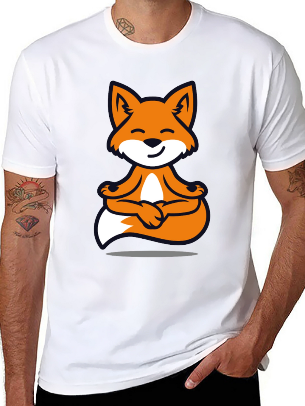Meditating Fox T-Shirt - Zen Style