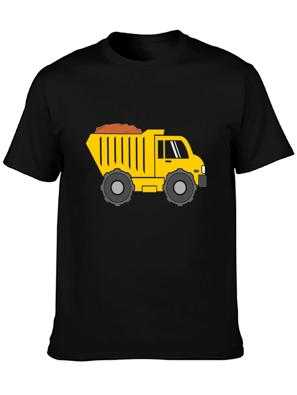 Dump Truck Graphic Tee - Black Cotton Blend