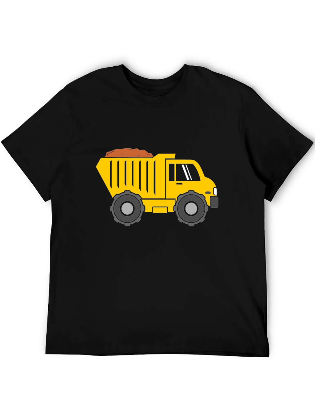 Dump Truck Graphic Tee - Black Cotton Blend