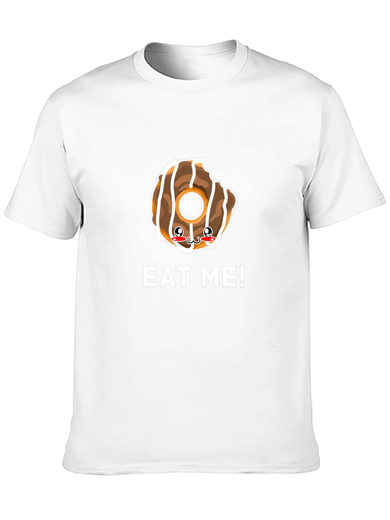 Eat Me Donut Graphic Tee - Black Cotton T-Shirt