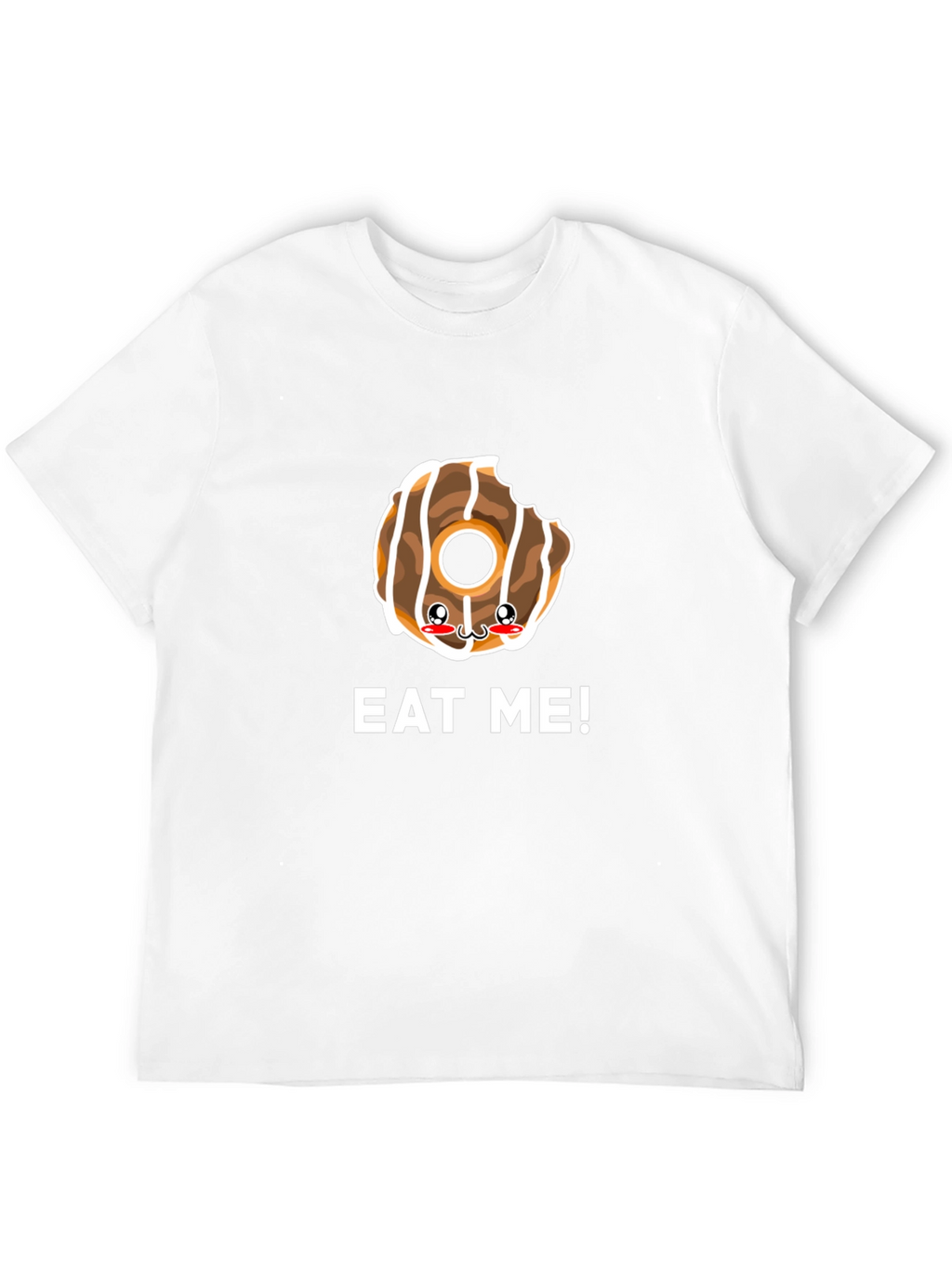 Eat Me Donut Graphic Tee - Black Cotton T-Shirt