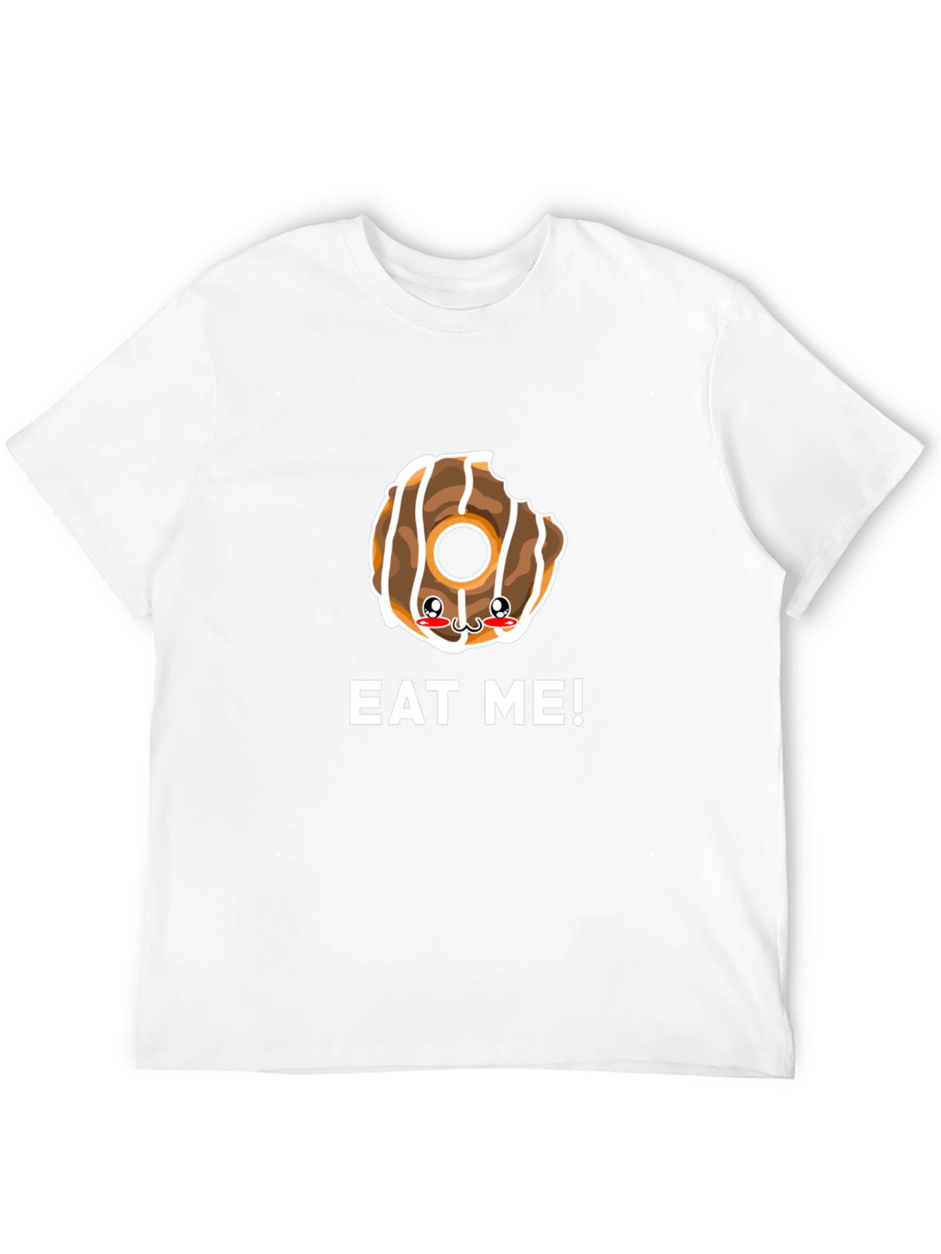 Eat Me Donut Graphic Tee - Black Cotton T-Shirt