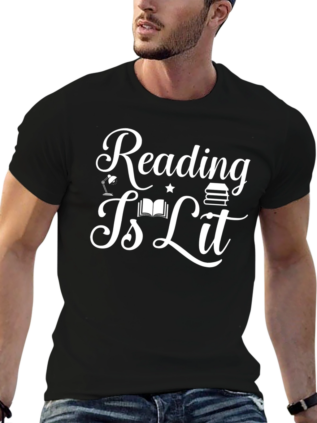 Reading Is Lit Black T-Shirt