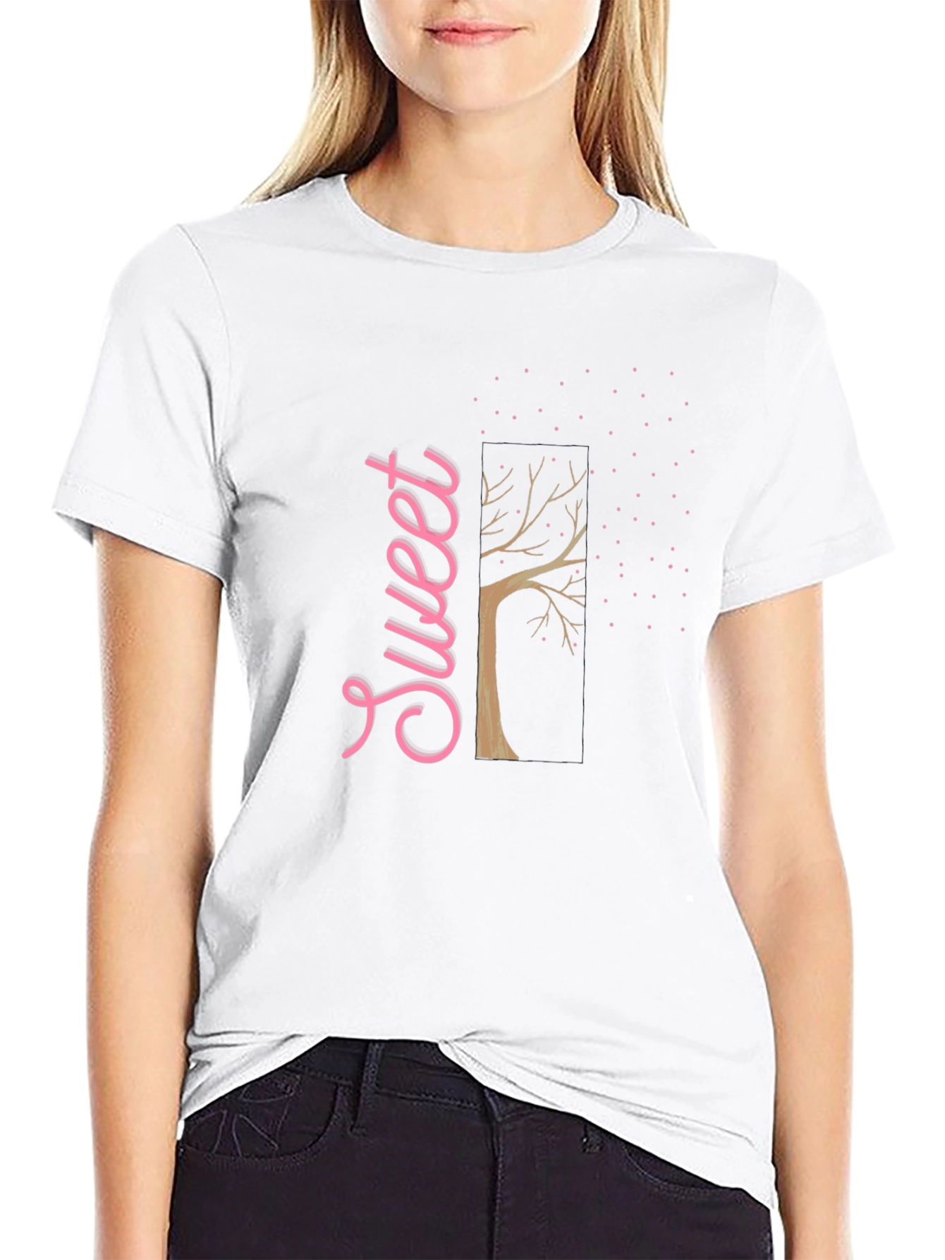 Sweet Tree Black Graphic T-Shirt