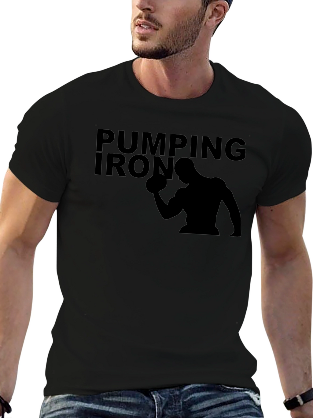 Pumping Iron Graphic T-Shirt - Bodybuilding Gym Tee
