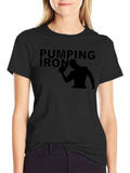 Pumping Iron Graphic T-Shirt - Bodybuilding Gym Tee