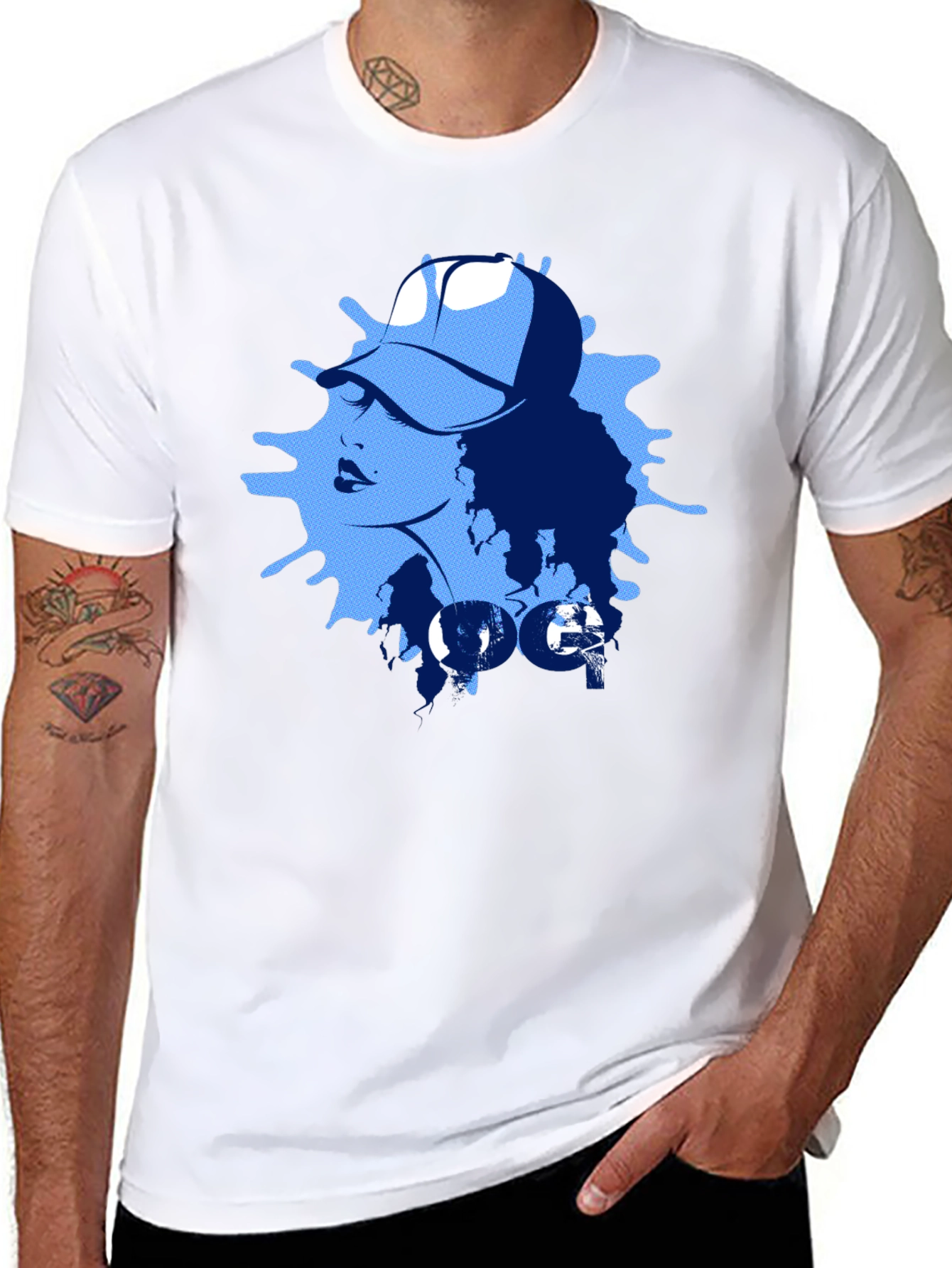 Cool Graphic Tee - Woman with Headphones