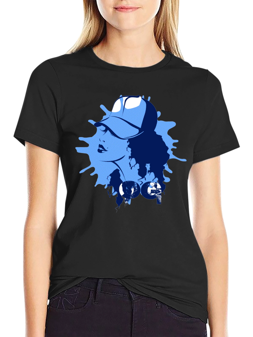Cool Graphic Tee - Woman with Headphones