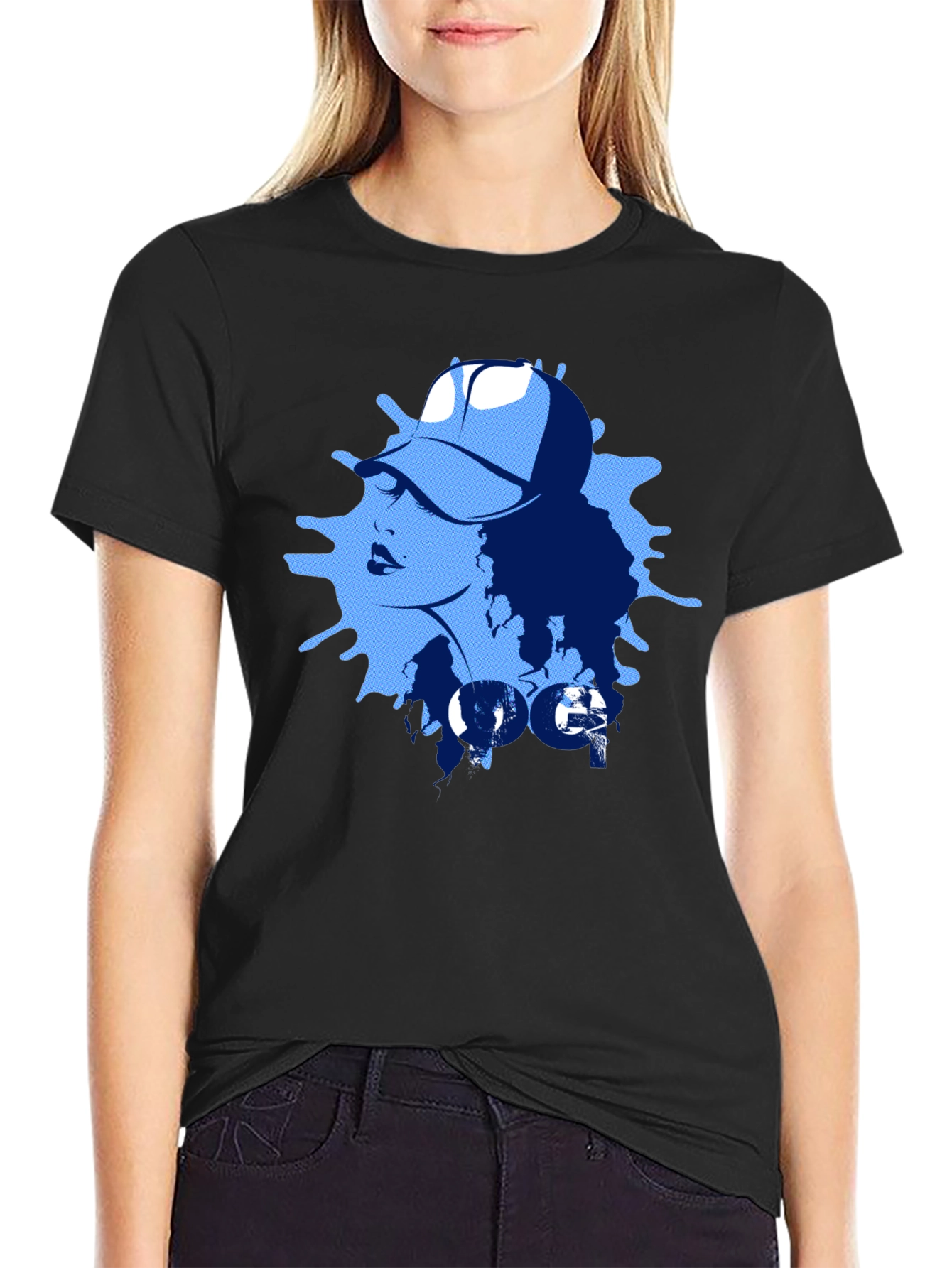 Cool Graphic Tee - Woman with Headphones