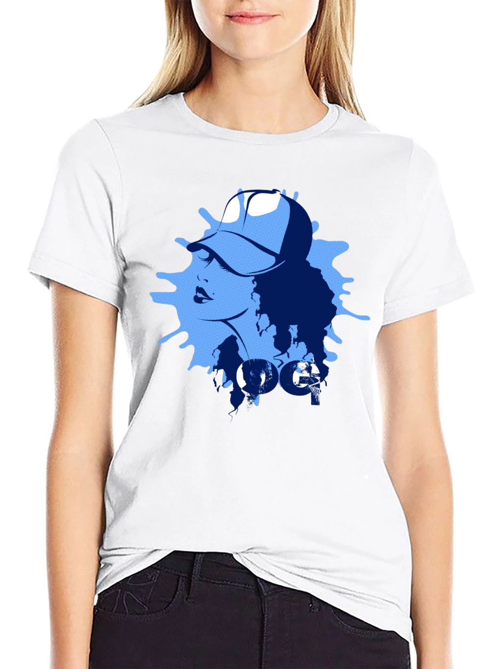 Cool Graphic Tee - Woman with Headphones