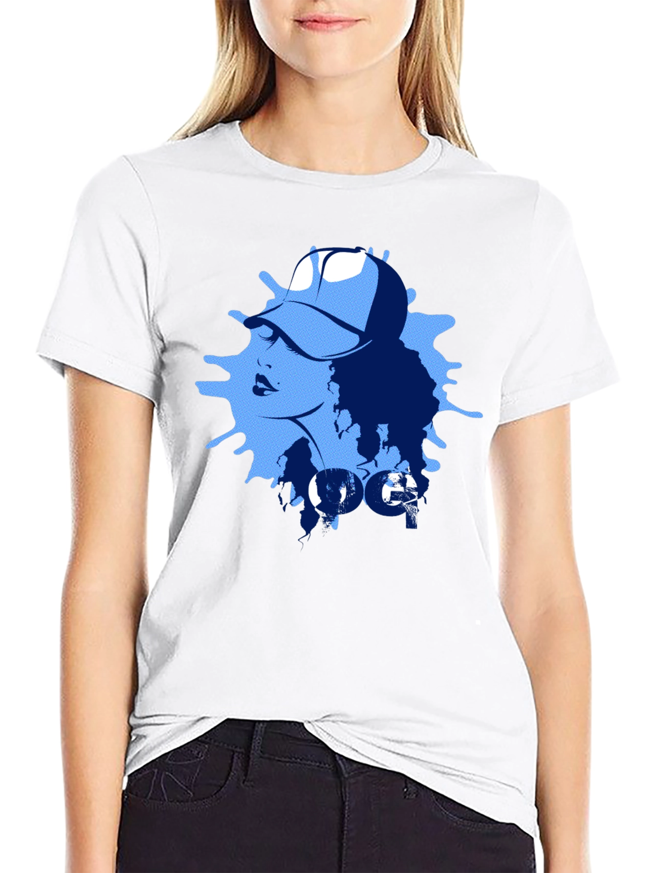 Cool Graphic Tee - Woman with Headphones