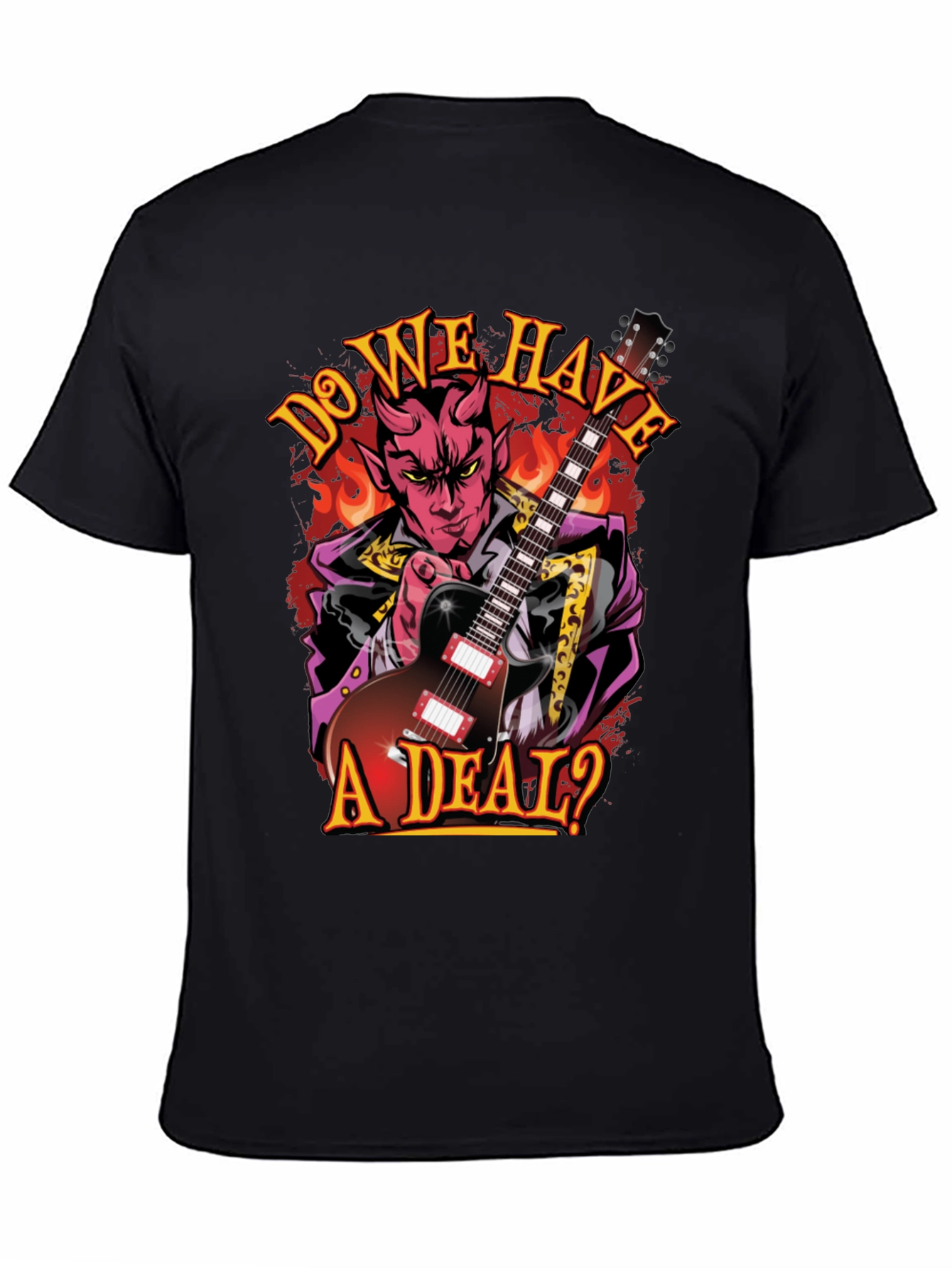 Do We Have A Deal? Devil Guitarist Black T-Shirt