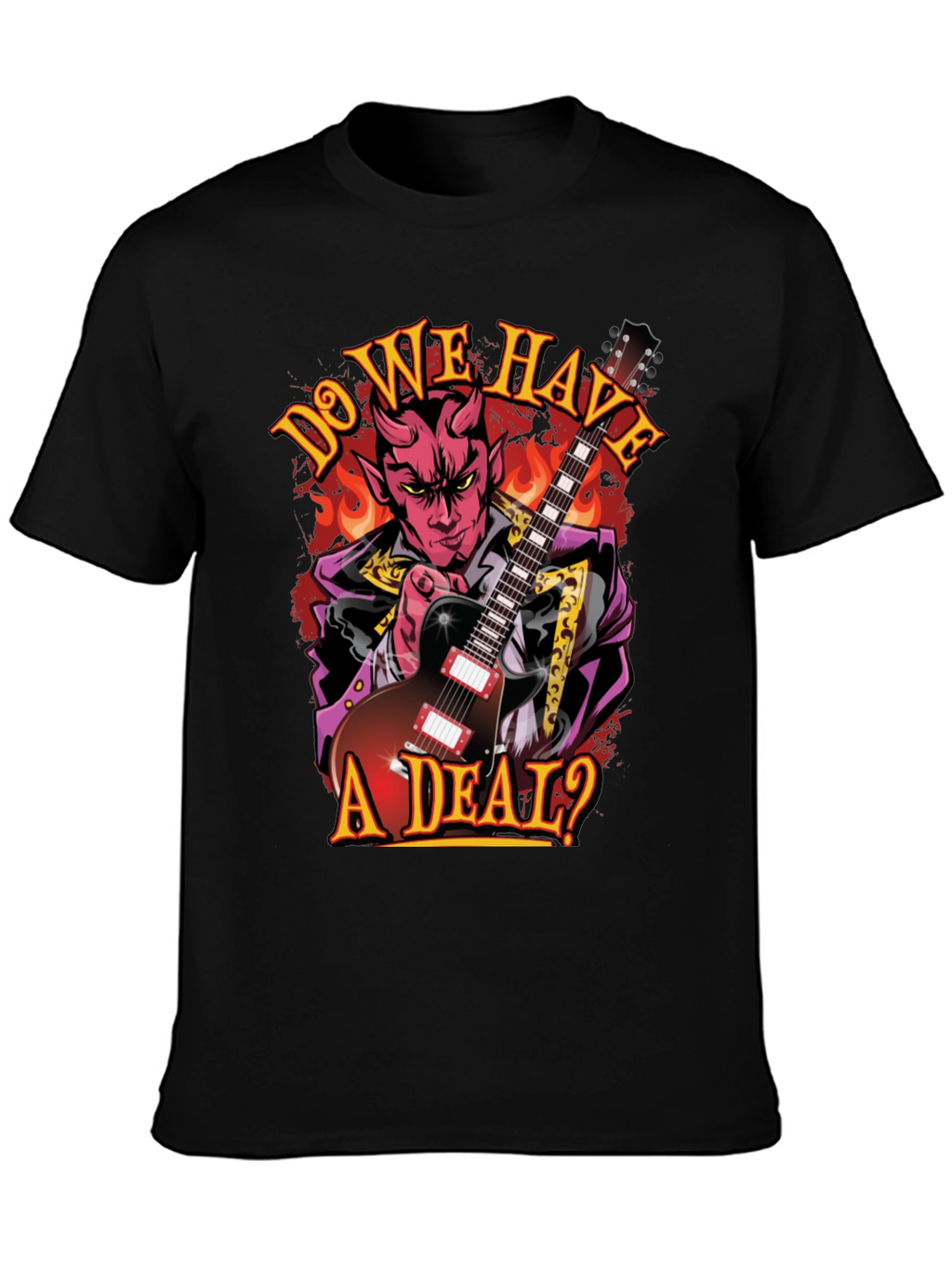 Do We Have A Deal? Devil Guitarist Black T-Shirt