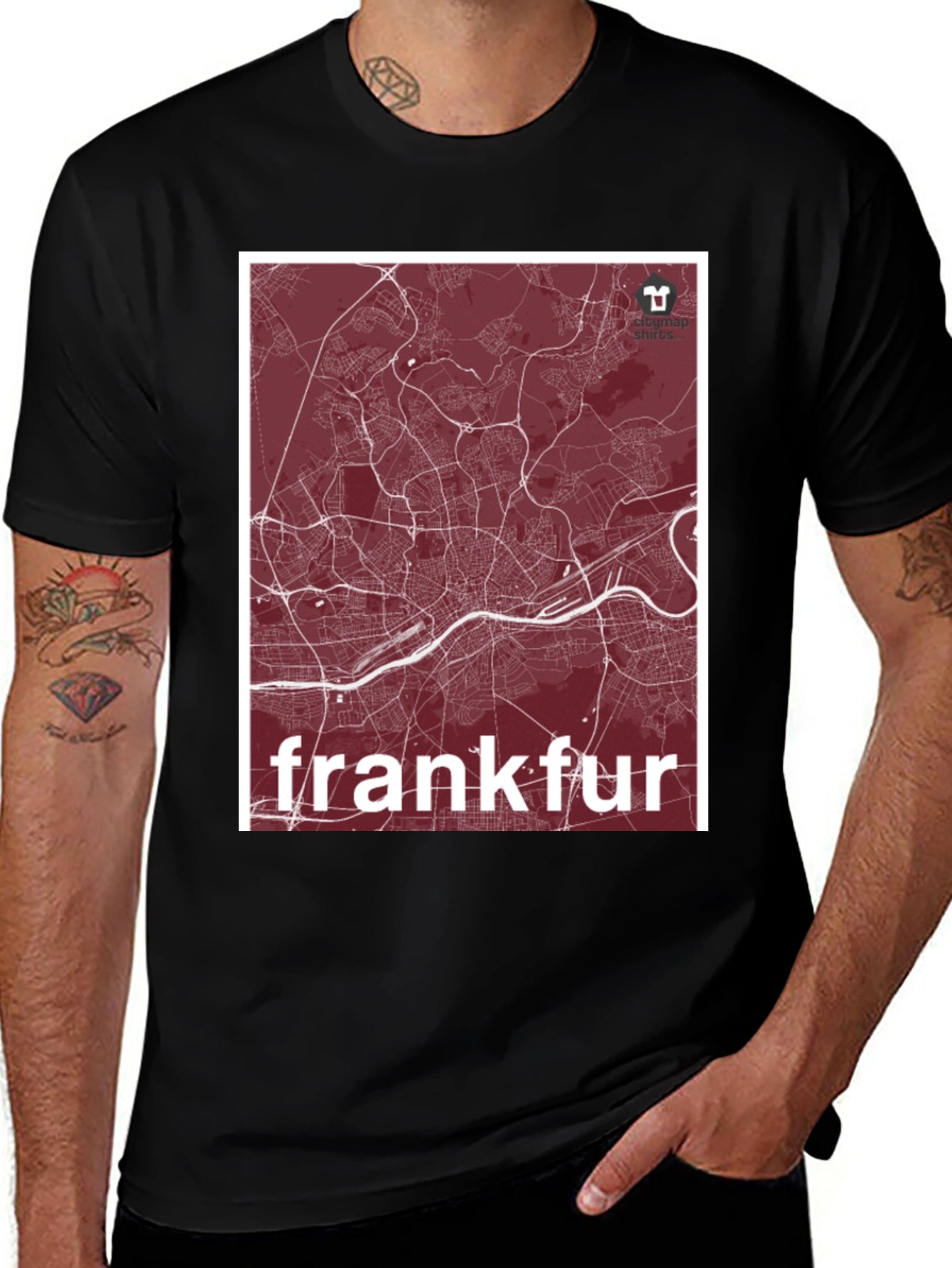 Frankfurt City Map T-Shirt - Stylish Urban Design