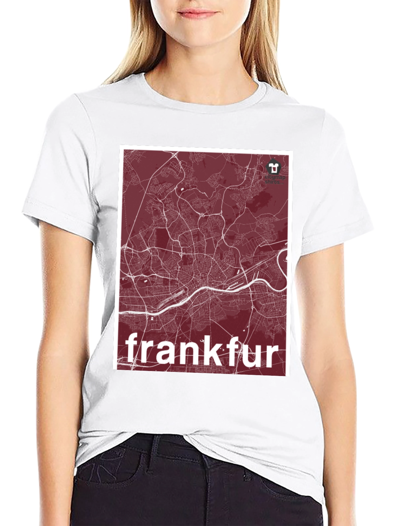 Frankfurt City Map T-Shirt - Stylish Urban Design