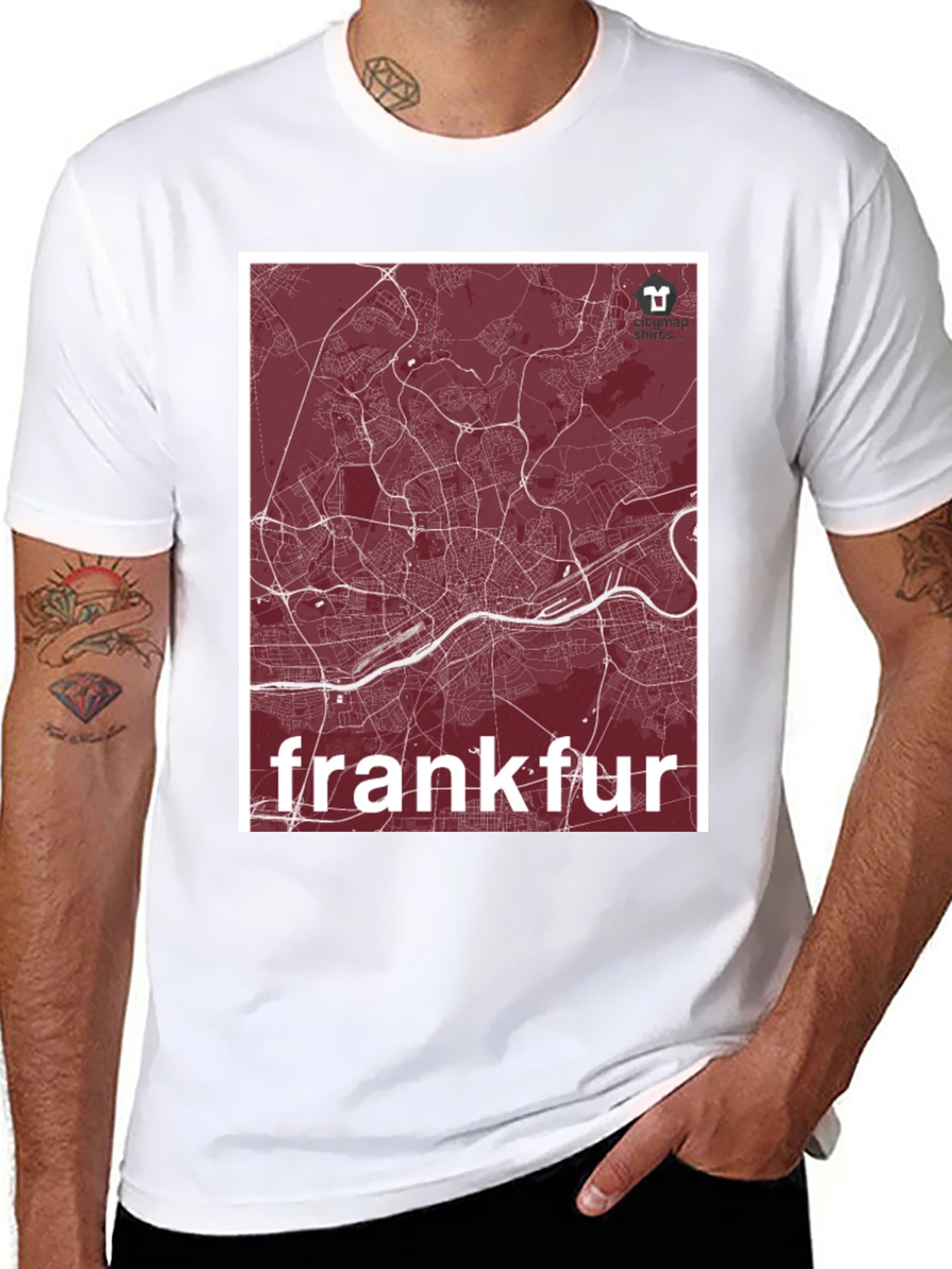 Frankfurt City Map T-Shirt - Stylish Urban Design