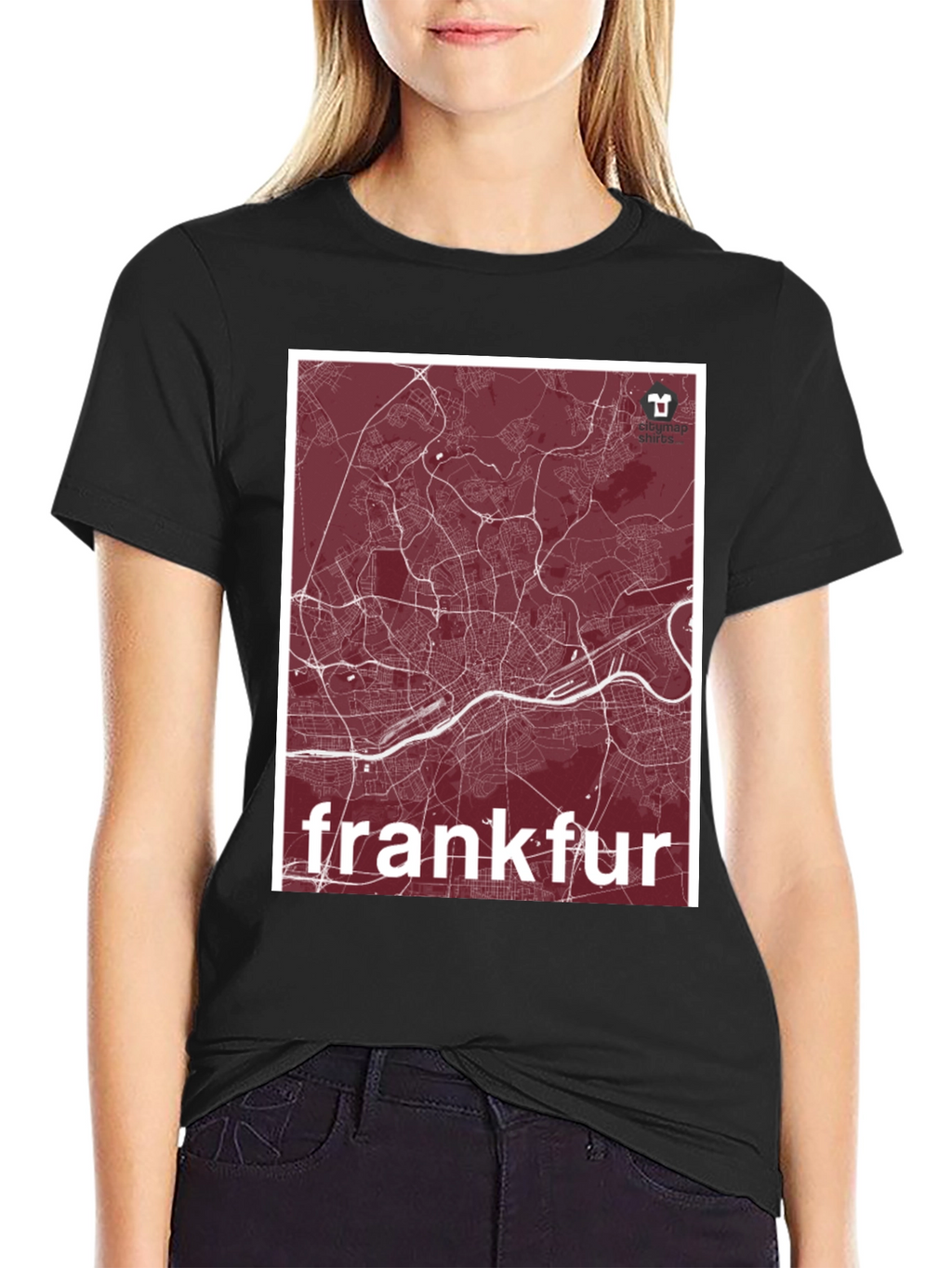 Frankfurt City Map T-Shirt - Stylish Urban Design