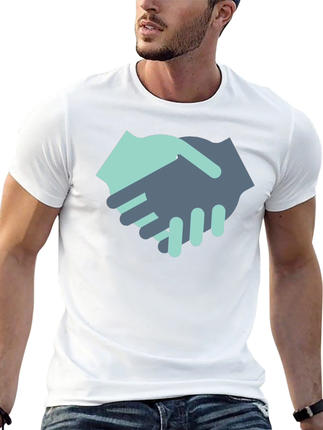 Handshake Graphic Black T-Shirt