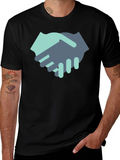Handshake Graphic Black T-Shirt