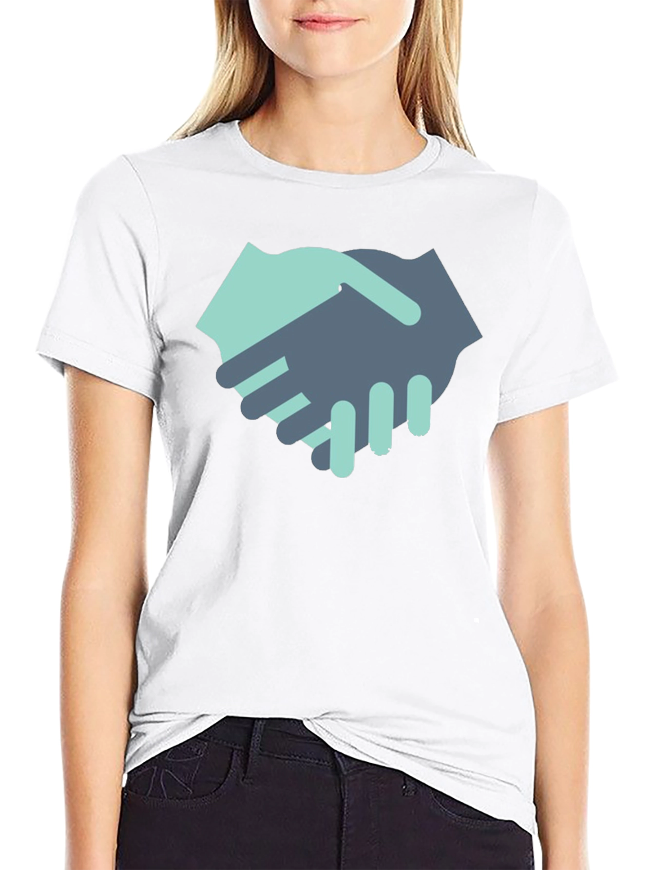 Handshake Graphic Black T-Shirt