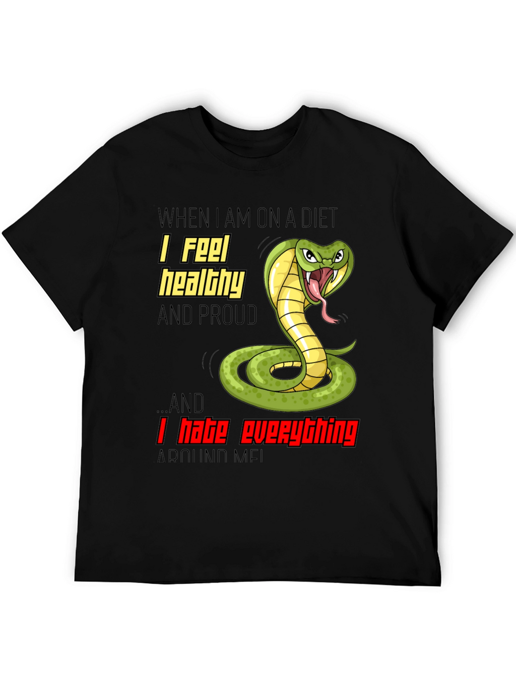 Diet Snake T-Shirt: Funny Cobra Graphic Tee