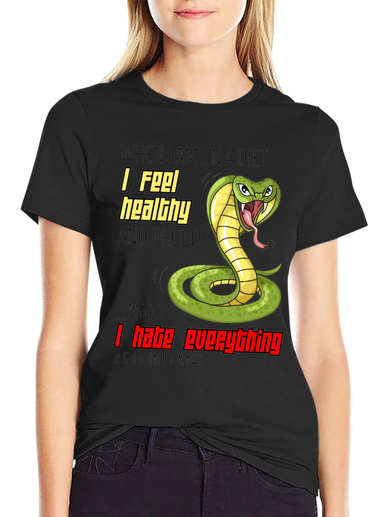 Diet Snake T-Shirt: Funny Cobra Graphic Tee