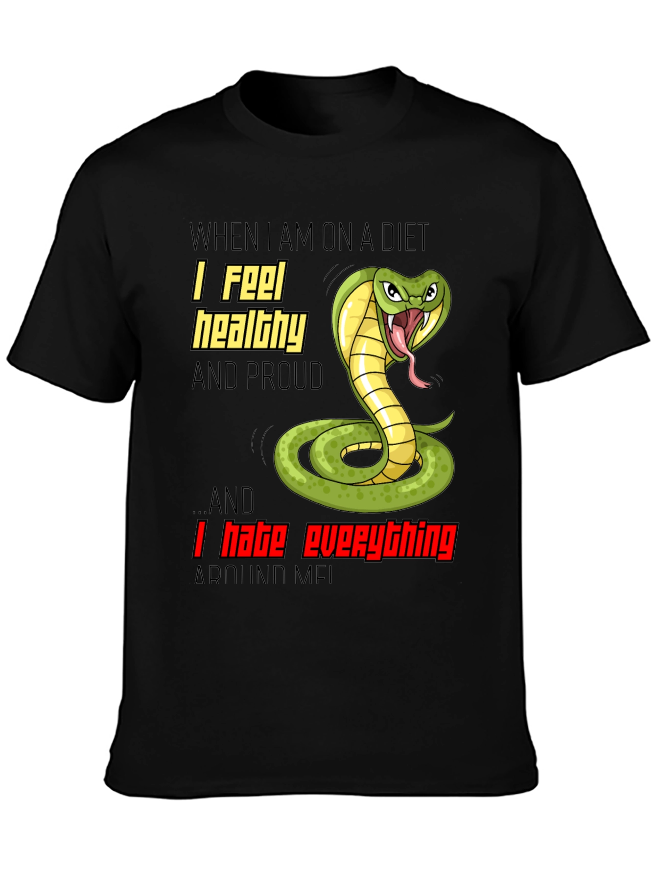 Diet Snake T-Shirt: Funny Cobra Graphic Tee