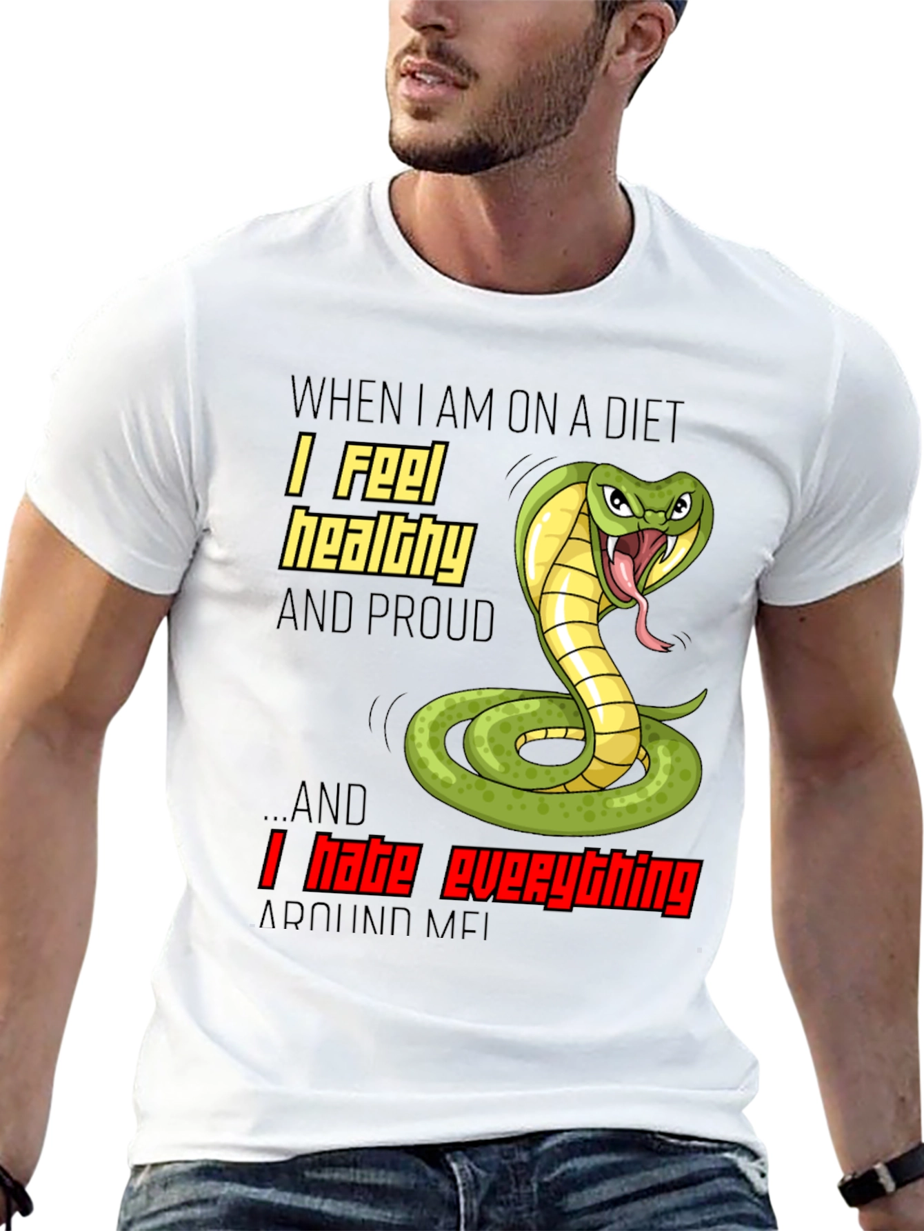 Diet Snake T-Shirt: Funny Cobra Graphic Tee