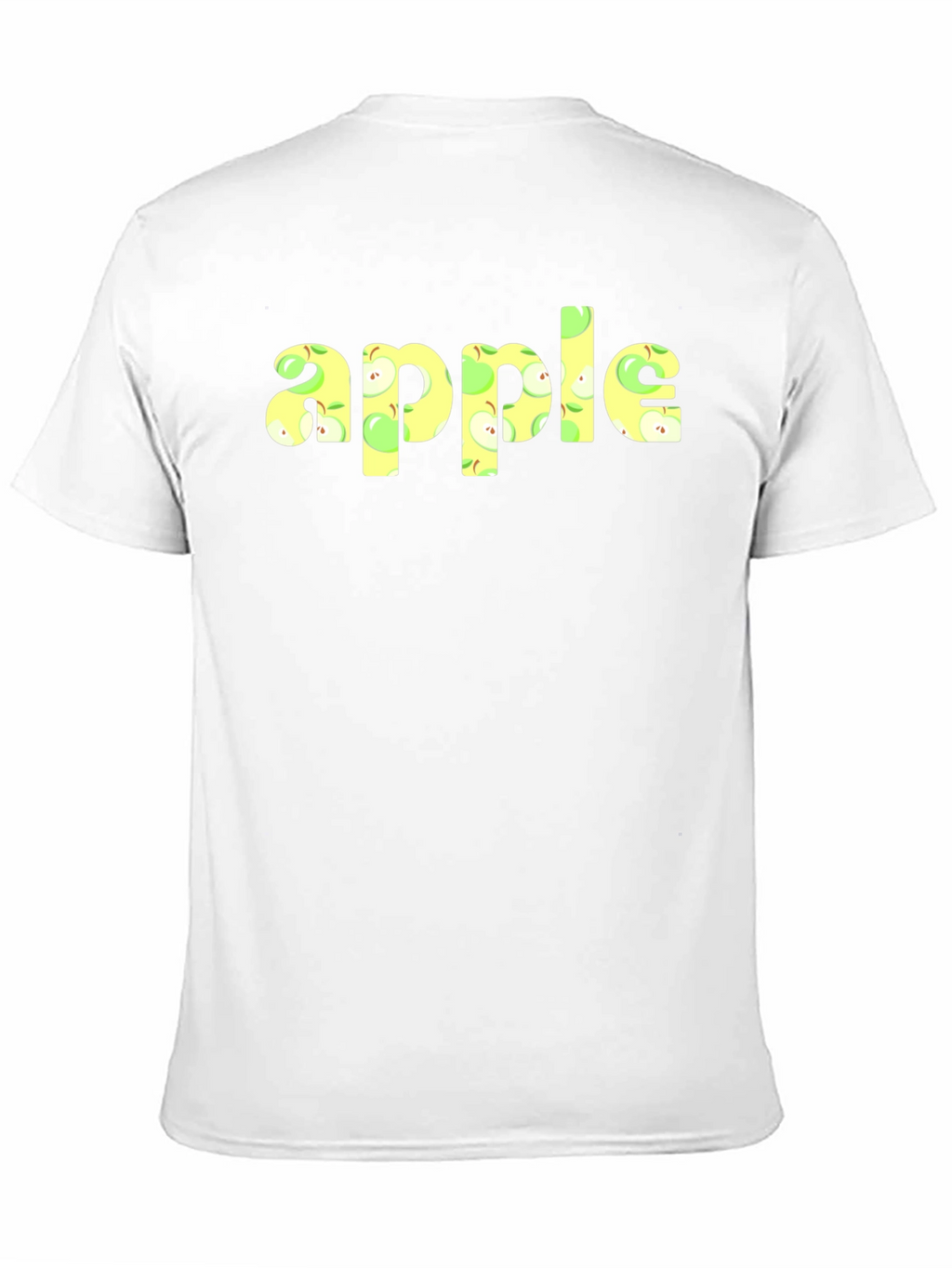 Apple Print Crew Neck Short Sleeve T-Shirt