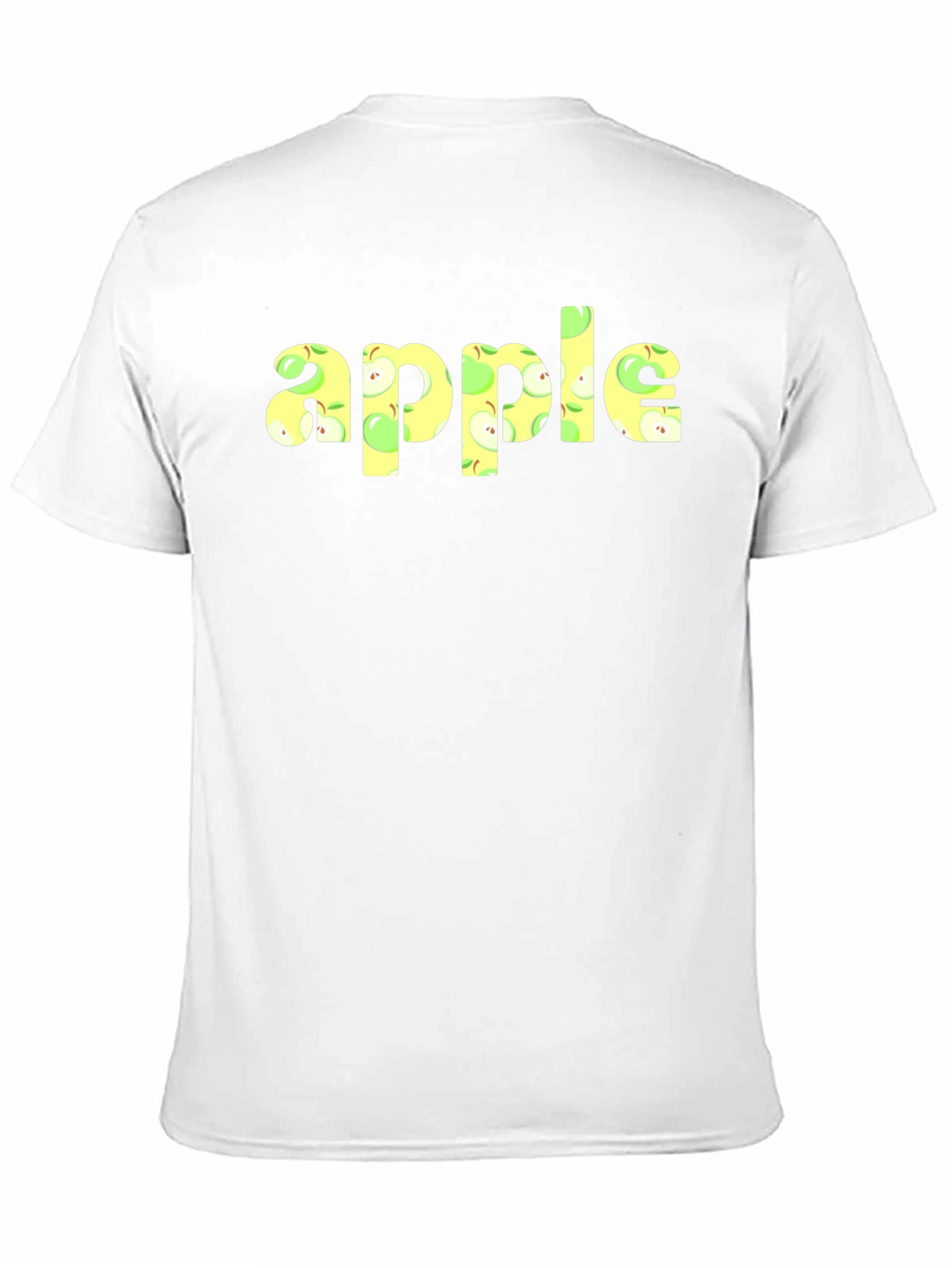Apple Print Crew Neck Short Sleeve T-Shirt