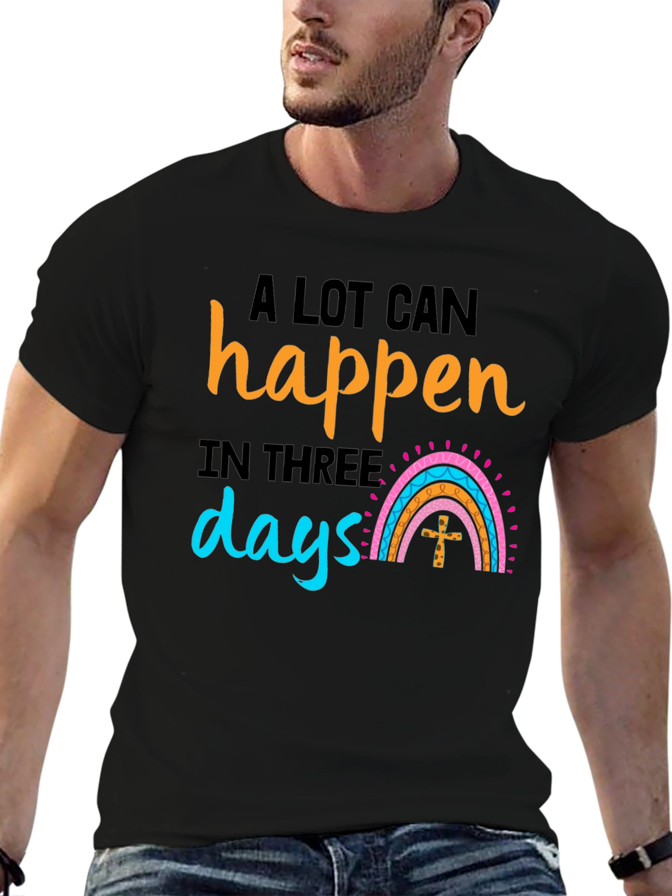 A Lot Can Happen in Three Days Black T-Shirt