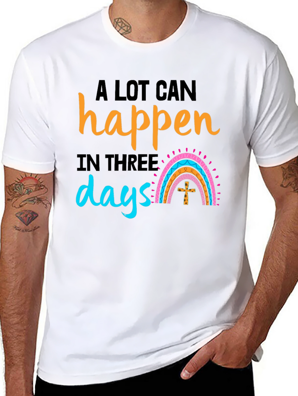 A Lot Can Happen in Three Days Black T-Shirt