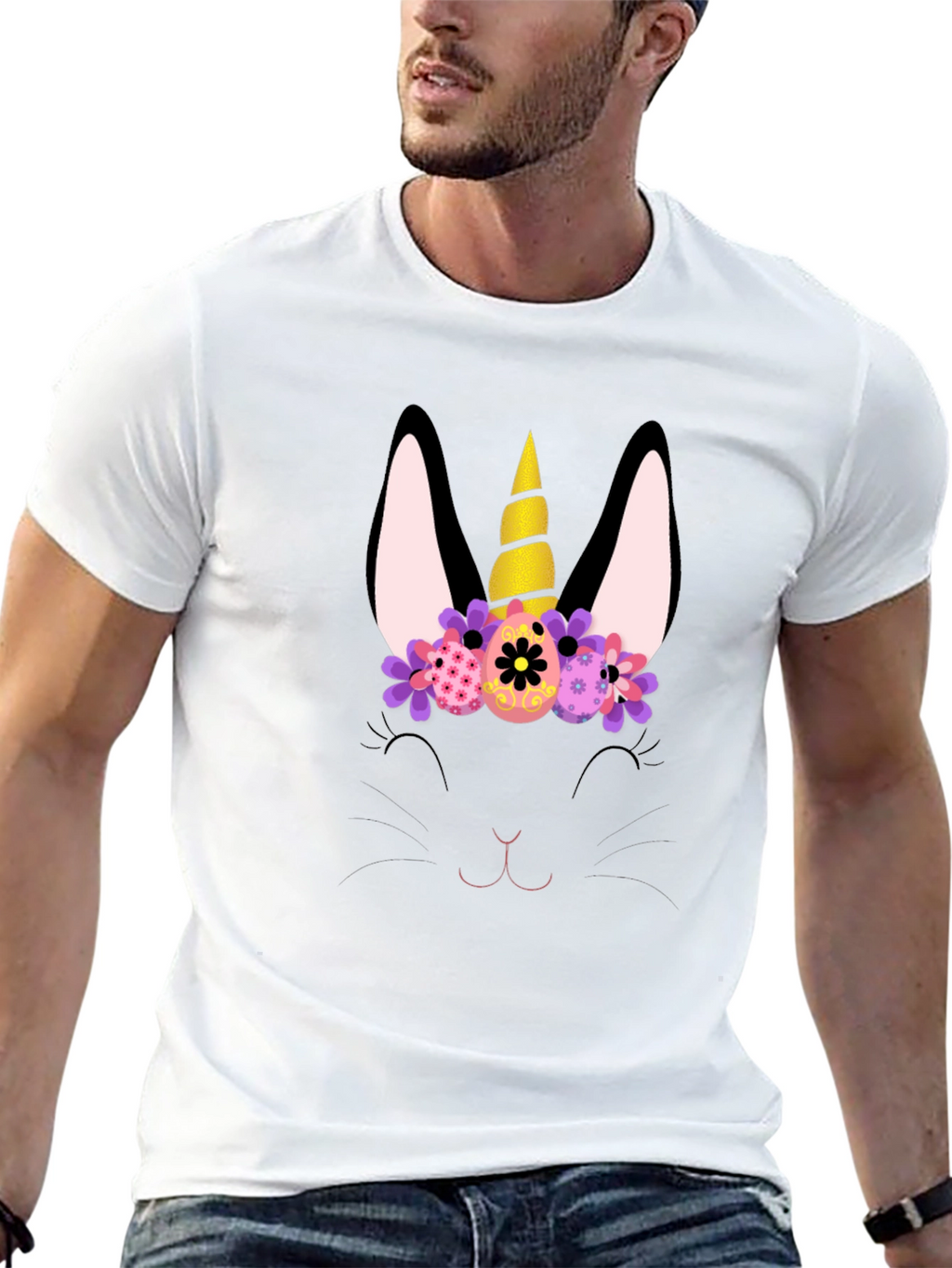 Easter Unicorn Bunny Graphic Tee