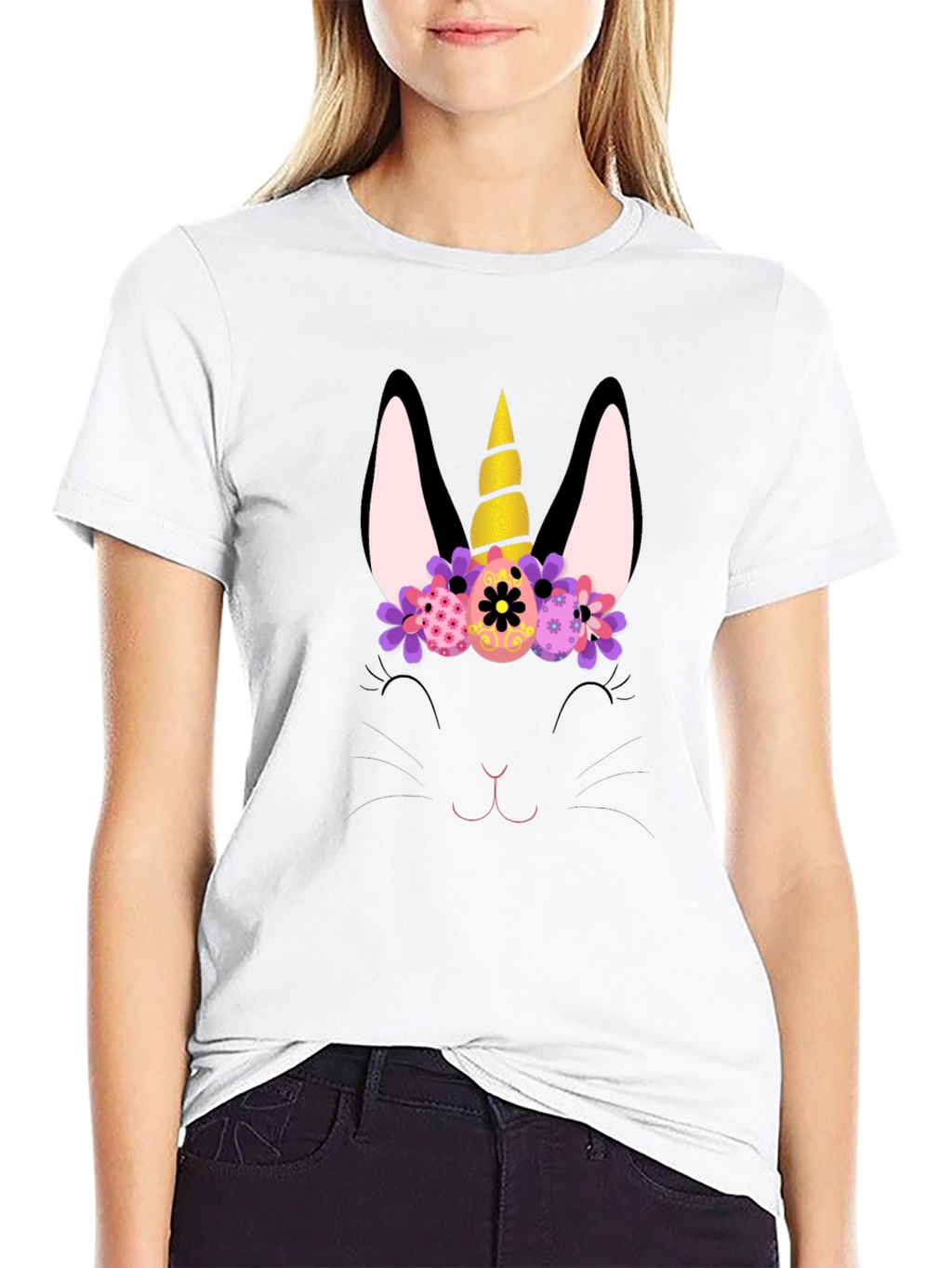 Easter Unicorn Bunny Graphic Tee