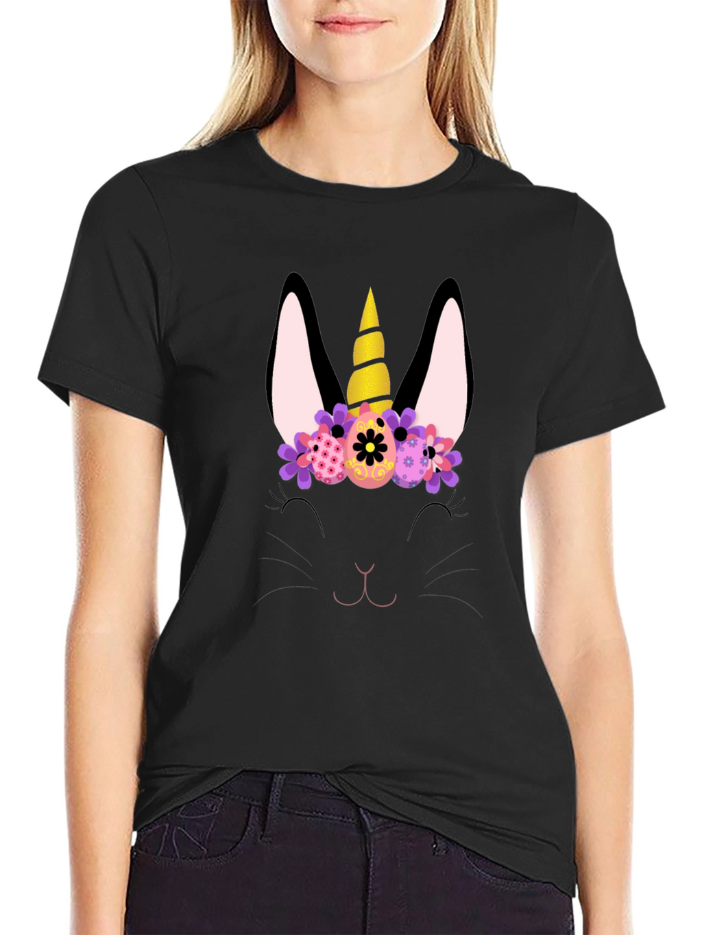 Easter Unicorn Bunny Graphic Tee