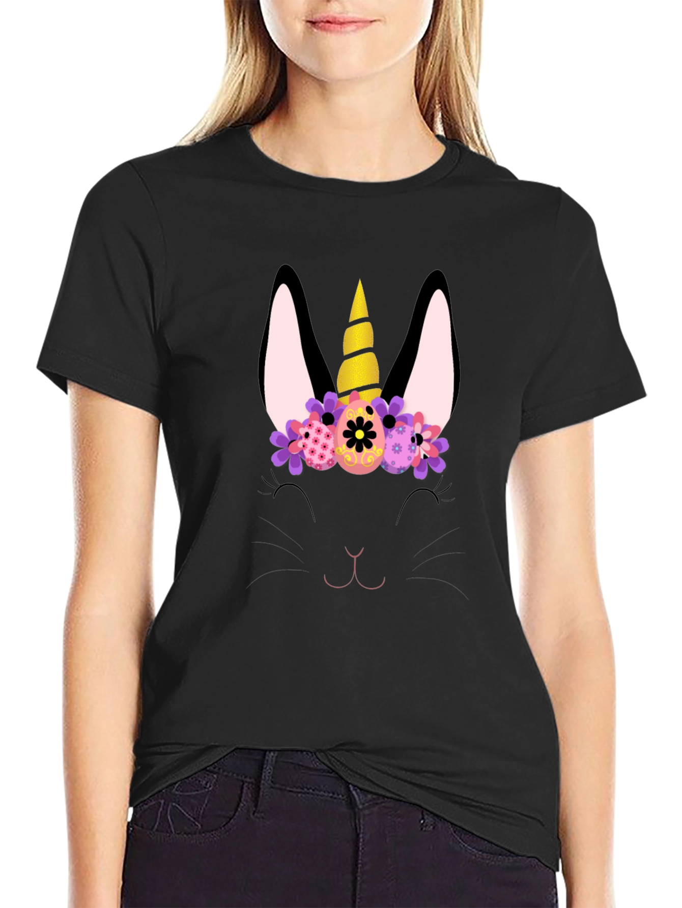 Easter Unicorn Bunny Graphic Tee