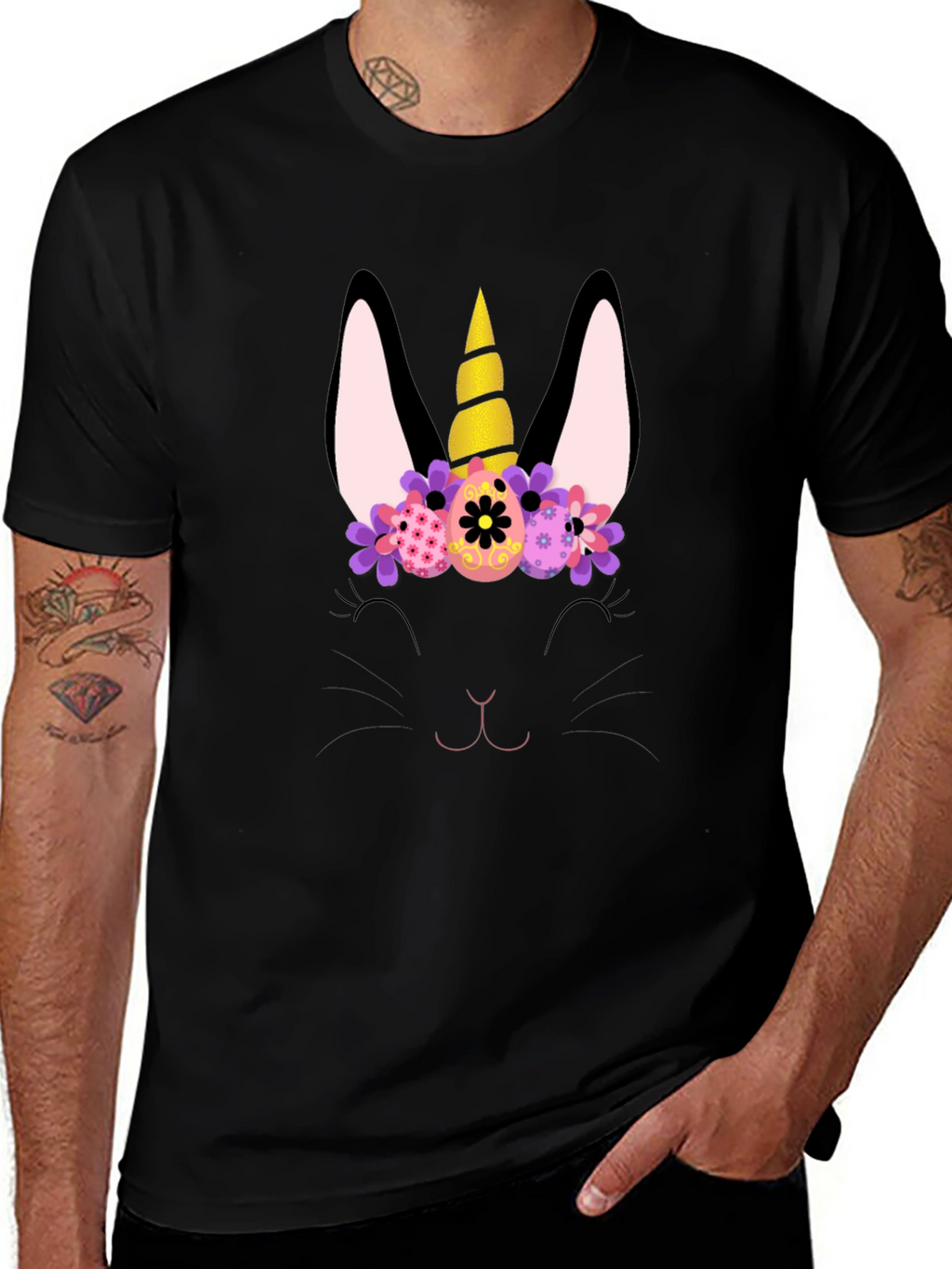 Easter Unicorn Bunny Graphic Tee