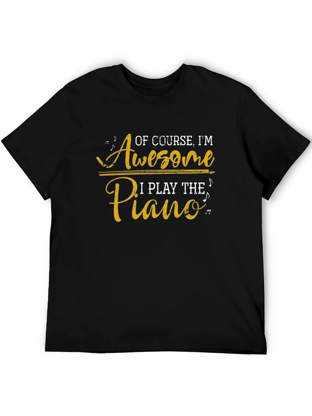 Awesome Piano Player Black T-Shirt